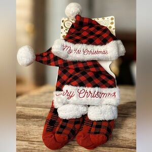 LITTLE ME 4 piece hat & socks gift set